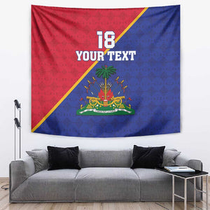 Custom Afro Haiti Football Tapestry Les Grenadiers - African Pride