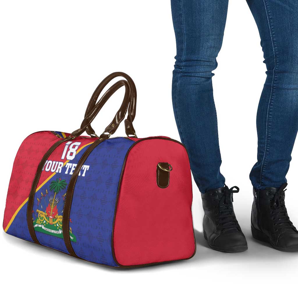 Custom Afro Haiti Football Travel Bag Les Grenadiers