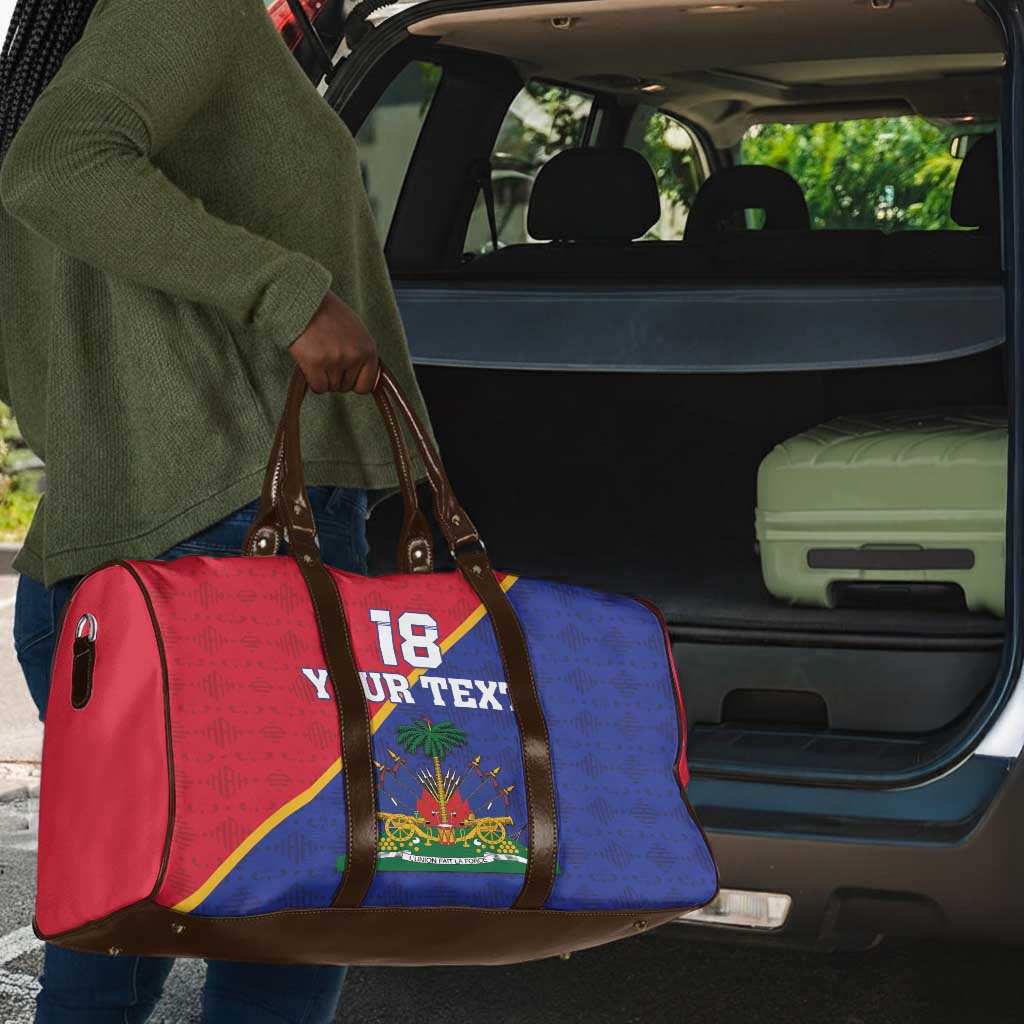 Custom Afro Haiti Football Travel Bag Les Grenadiers