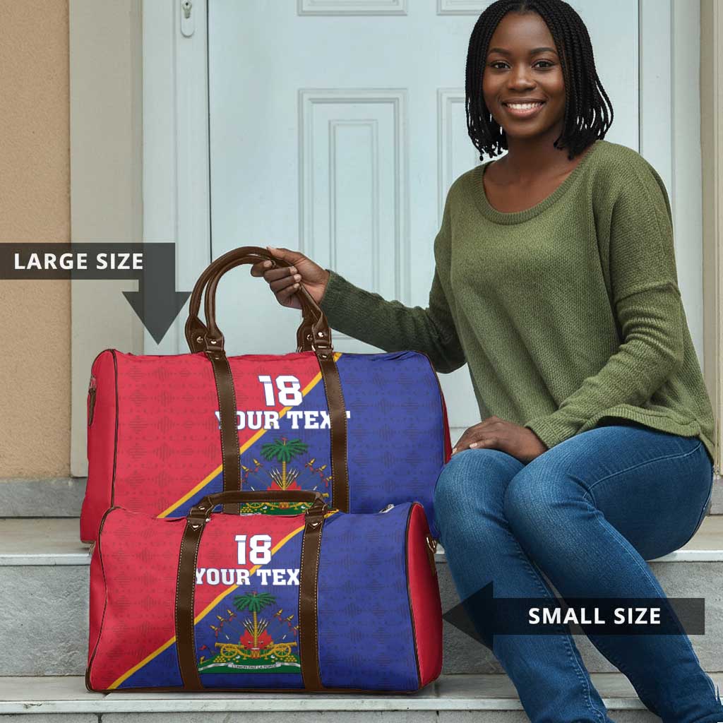 Custom Afro Haiti Football Travel Bag Les Grenadiers