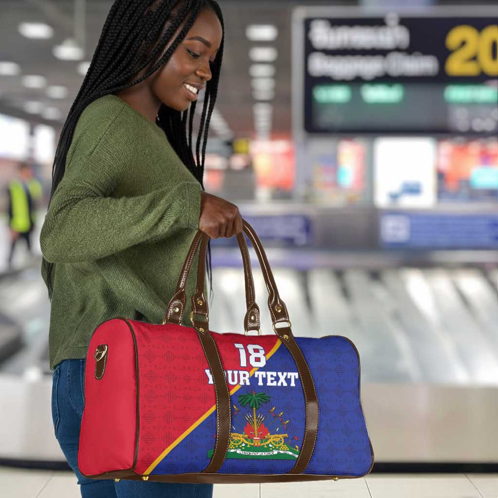 Custom Afro Haiti Football Travel Bag Les Grenadiers