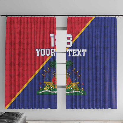 Custom Afro Haiti Football Window Curtain Les Grenadiers - African Pride