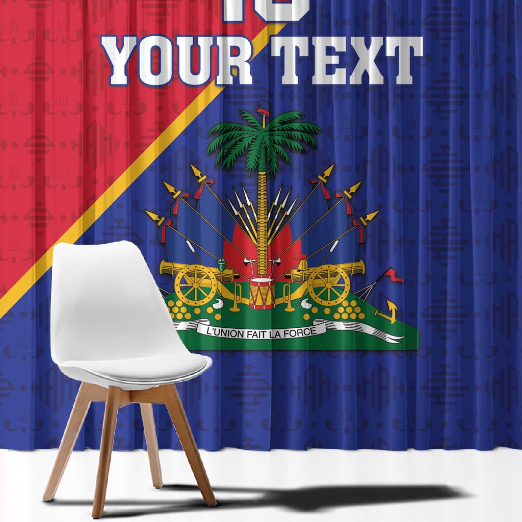 Custom Afro Haiti Football Window Curtain Les Grenadiers - African Pride