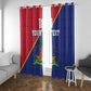 Custom Afro Haiti Football Window Curtain Les Grenadiers - African Pride
