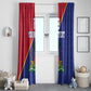 Custom Afro Haiti Football Window Curtain Les Grenadiers - African Pride