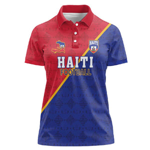 Custom Afro Haiti Football Women Polo Shirt Les Grenadiers - African Pride