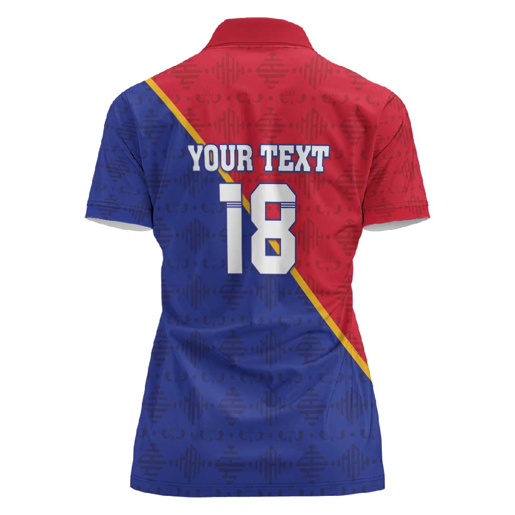 Custom Afro Haiti Football Women Polo Shirt Les Grenadiers - African Pride