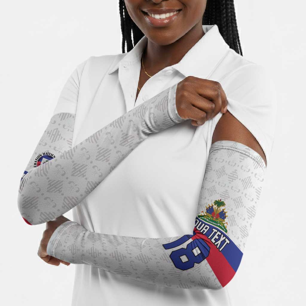Custom Afro Haiti Football Arm Sleeves Ekip Foutbol Ayiti