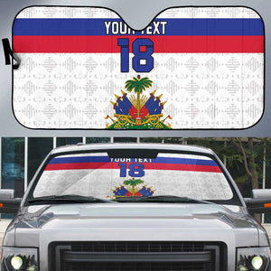 Custom Afro Haiti Football Auto Sun Shade Ekip Foutbol Ayiti