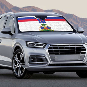 Custom Afro Haiti Football Auto Sun Shade Ekip Foutbol Ayiti