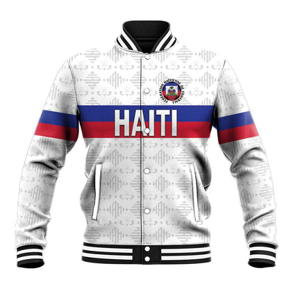 Custom Afro Haiti Football Baseball Jacket Ekip Foutbol Ayiti - African Pride