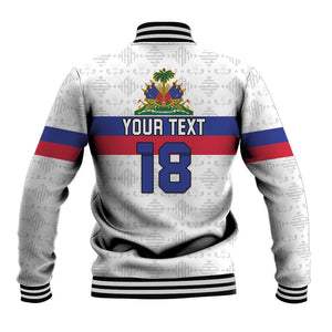 Custom Afro Haiti Football Baseball Jacket Ekip Foutbol Ayiti - African Pride