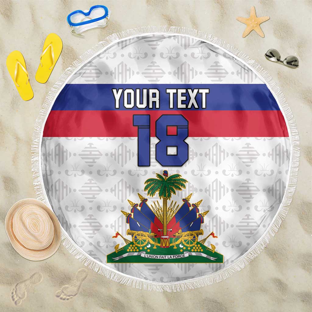 Custom Afro Haiti Football Beach Blanket Ekip Foutbol Ayiti - African Pride