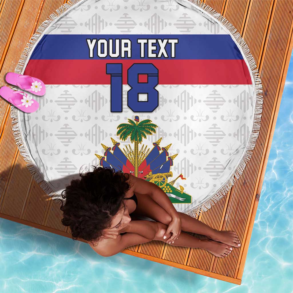 Custom Afro Haiti Football Beach Blanket Ekip Foutbol Ayiti - African Pride