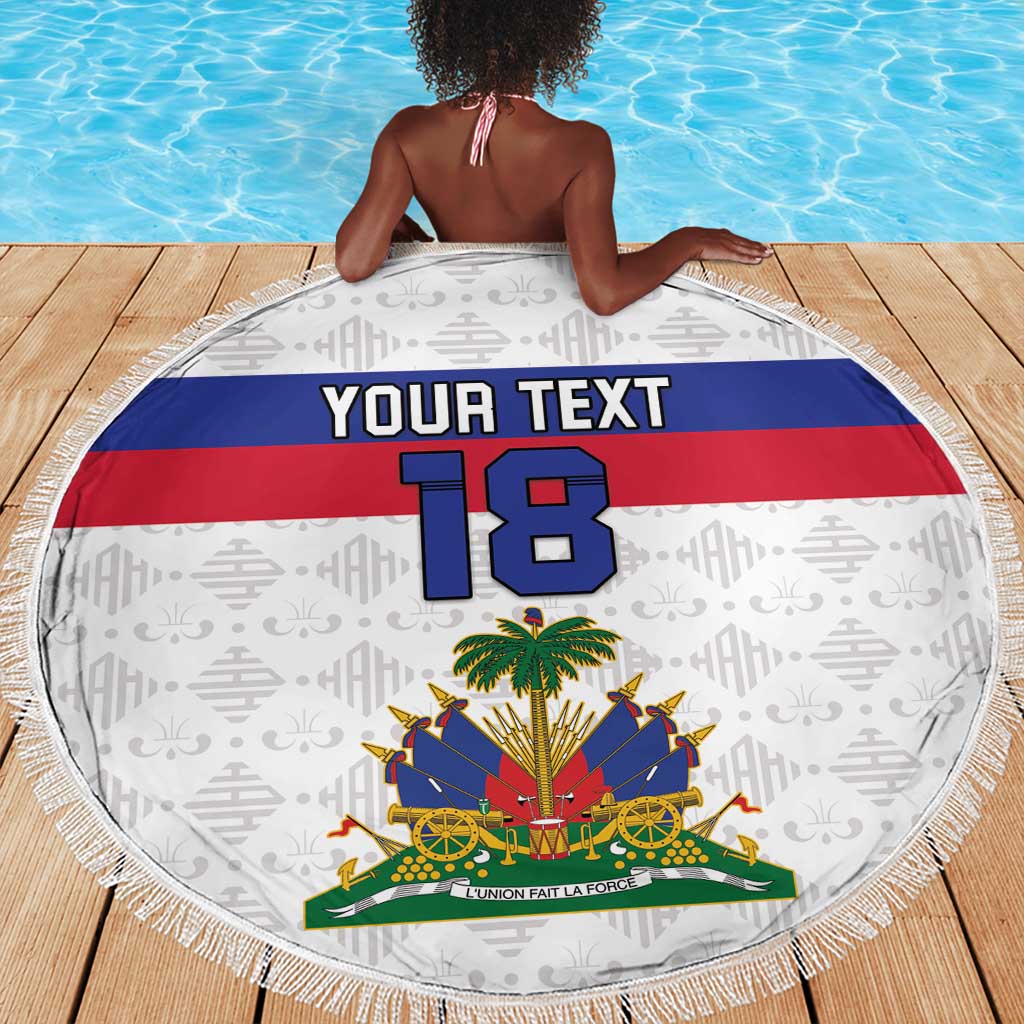 Custom Afro Haiti Football Beach Blanket Ekip Foutbol Ayiti - African Pride