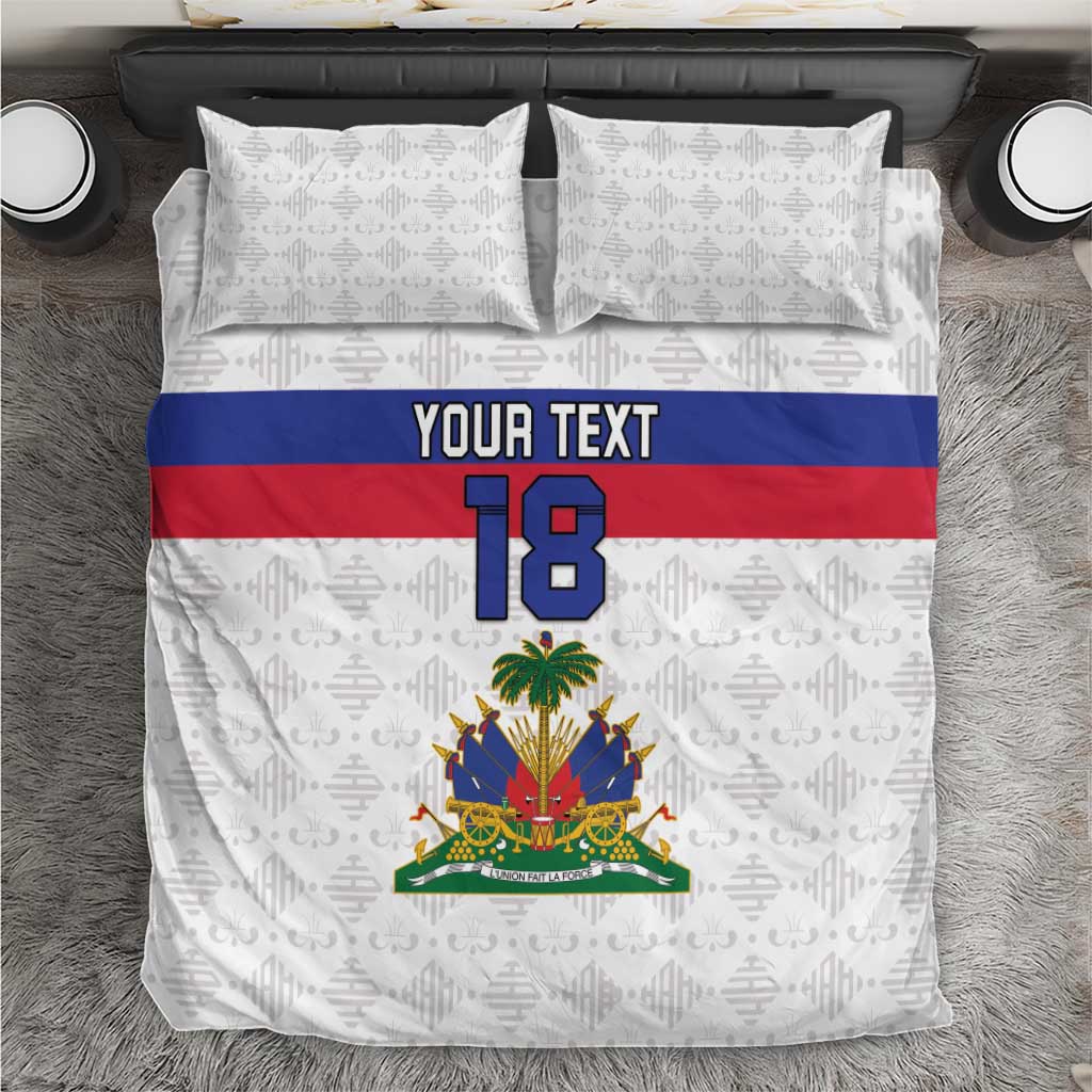 Custom Afro Haiti Football Bedding Set Ekip Foutbol Ayiti - African Pride