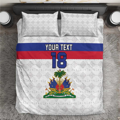 Custom Afro Haiti Football Bedding Set Ekip Foutbol Ayiti - African Pride