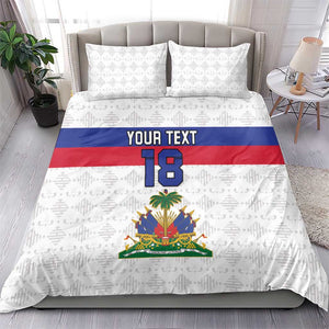 Custom Afro Haiti Football Bedding Set Ekip Foutbol Ayiti - African Pride