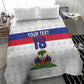 Custom Afro Haiti Football Bedding Set Ekip Foutbol Ayiti - African Pride
