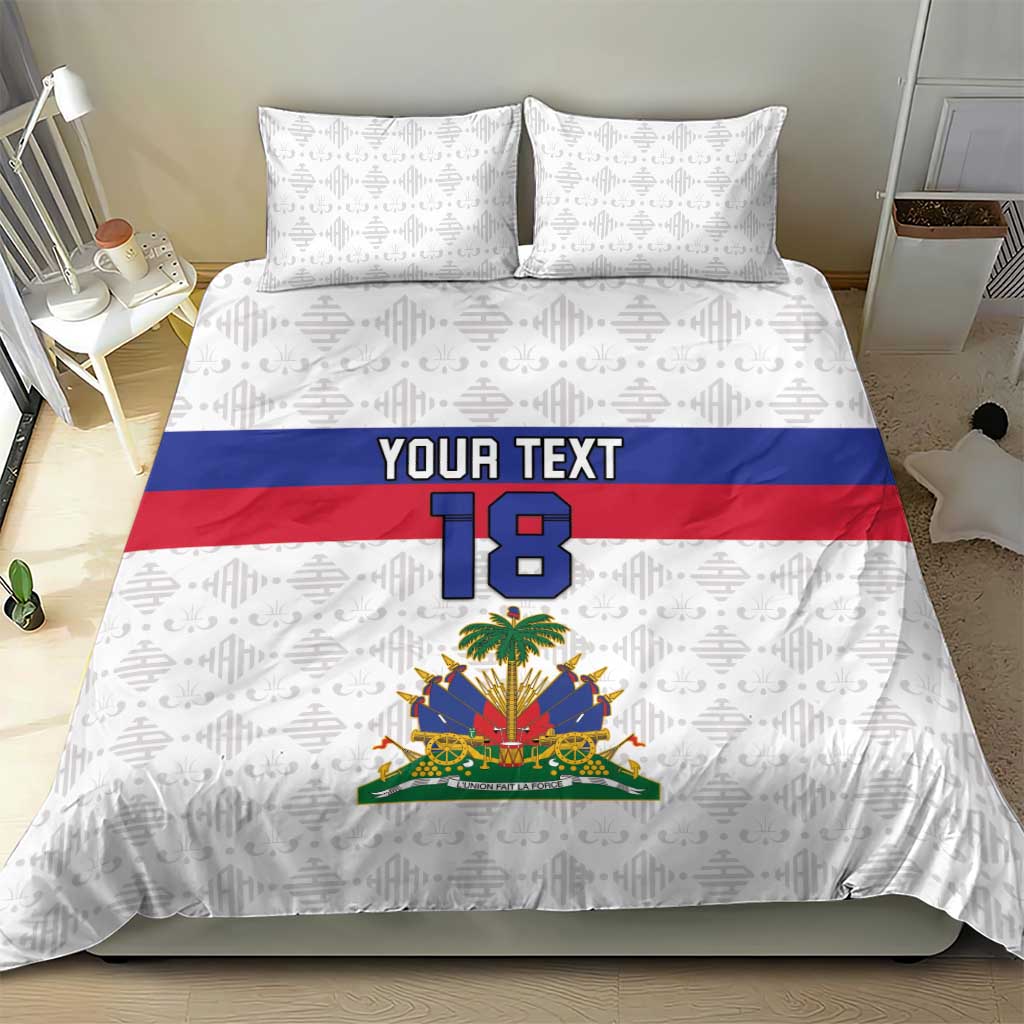 Custom Afro Haiti Football Bedding Set Ekip Foutbol Ayiti - African Pride