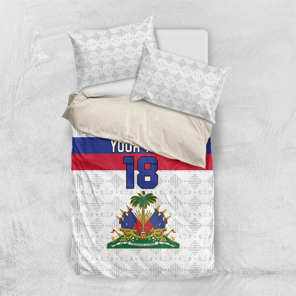 Custom Afro Haiti Football Bedding Set Ekip Foutbol Ayiti - African Pride
