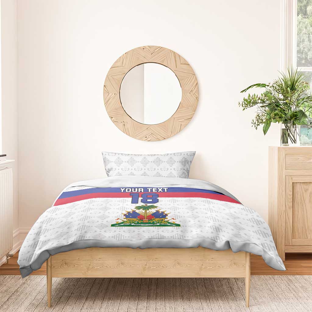 Custom Afro Haiti Football Bedding Set Ekip Foutbol Ayiti - African Pride
