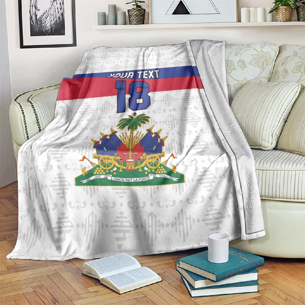 Custom Afro Haiti Football Blanket Ekip Foutbol Ayiti - African Pride