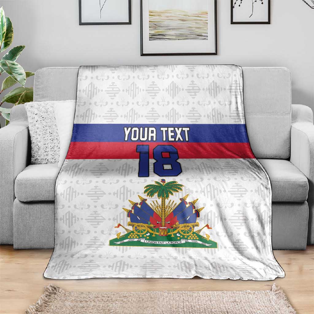 Custom Afro Haiti Football Blanket Ekip Foutbol Ayiti - African Pride