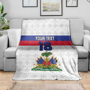 Custom Afro Haiti Football Blanket Ekip Foutbol Ayiti - African Pride