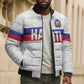 Custom Afro Haiti Football Bomber Puffer Jacket Ekip Foutbol Ayiti