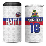 Custom Afro Haiti Football 4 in 1 Can Cooler Tumbler Ekip Foutbol Ayiti - African Pride