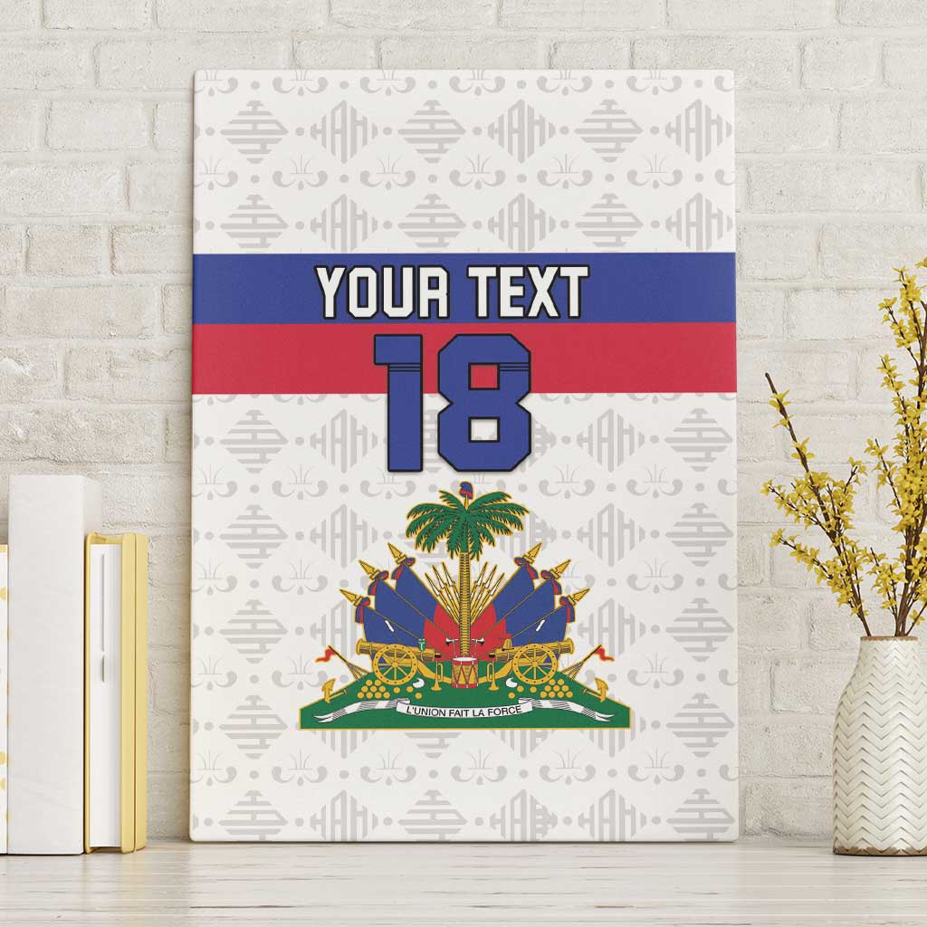 Custom Afro Haiti Football Canvas Wall Art Ekip Foutbol Ayiti - African Pride