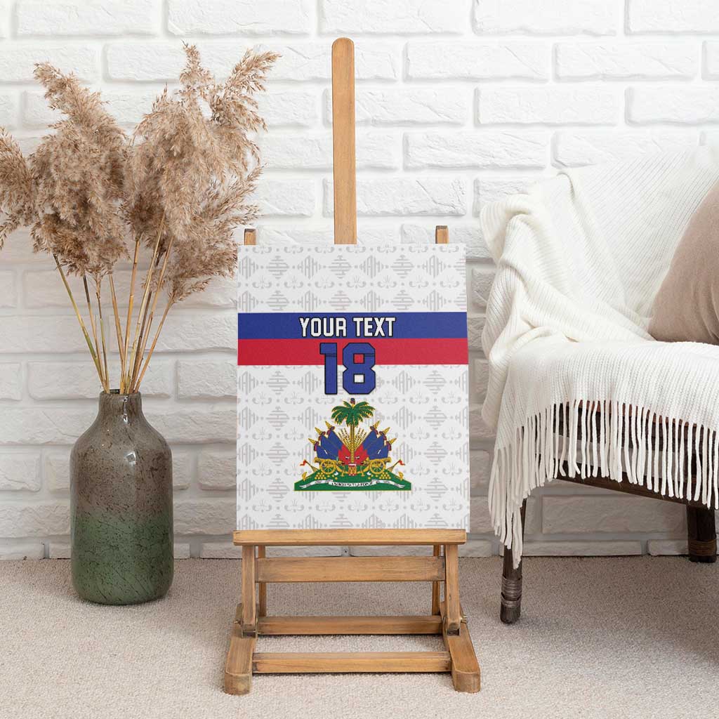 Custom Afro Haiti Football Canvas Wall Art Ekip Foutbol Ayiti - African Pride