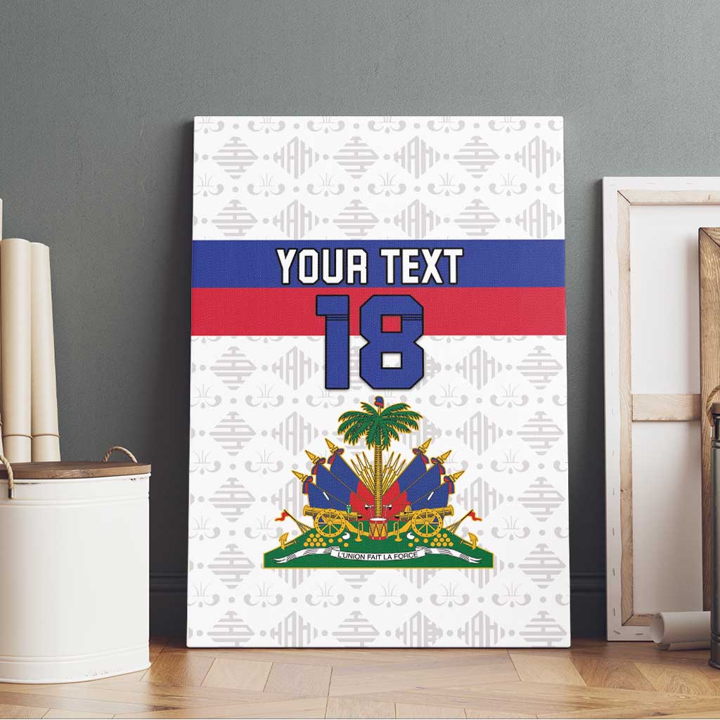 Custom Afro Haiti Football Canvas Wall Art Ekip Foutbol Ayiti - African Pride