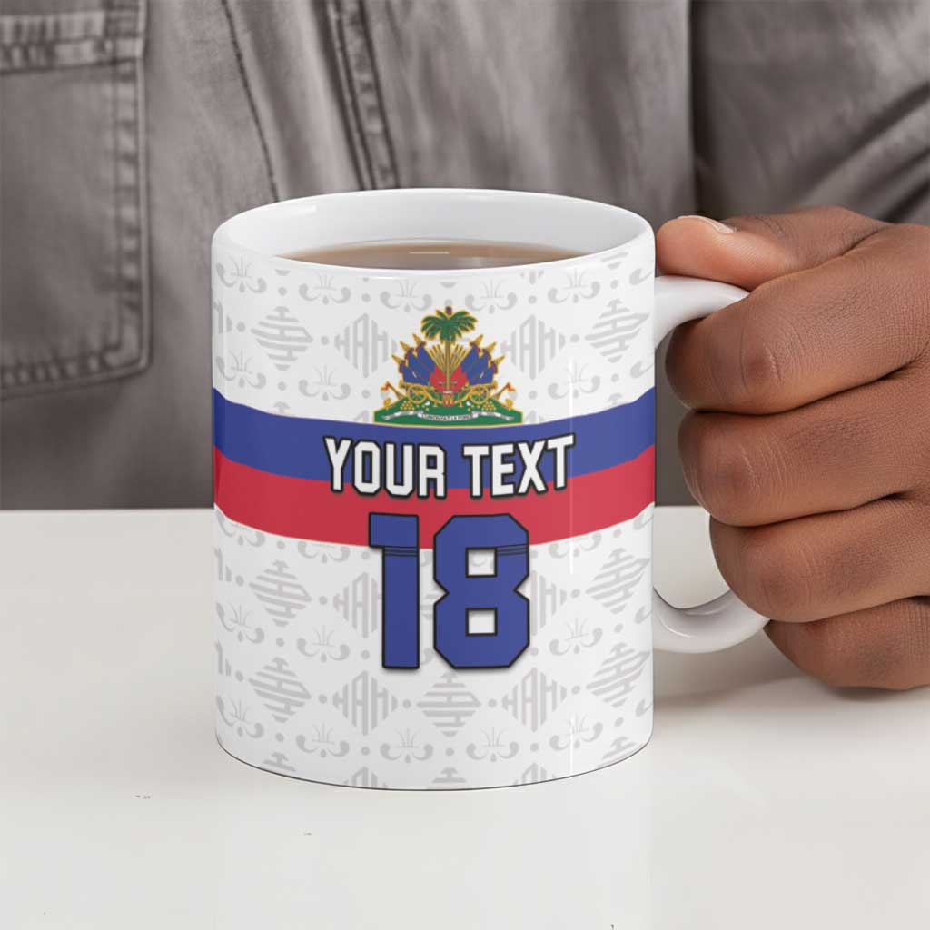 Custom Afro Haiti Football Ceramic Mug Ekip Foutbol Ayiti