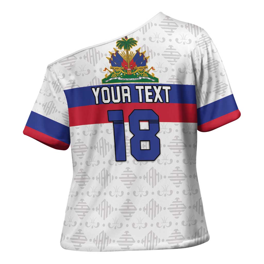 Custom Afro Haiti Football Cross Shoulder Shirt Ekip Foutbol Ayiti