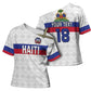 Custom Afro Haiti Football Cross Shoulder Shirt Ekip Foutbol Ayiti