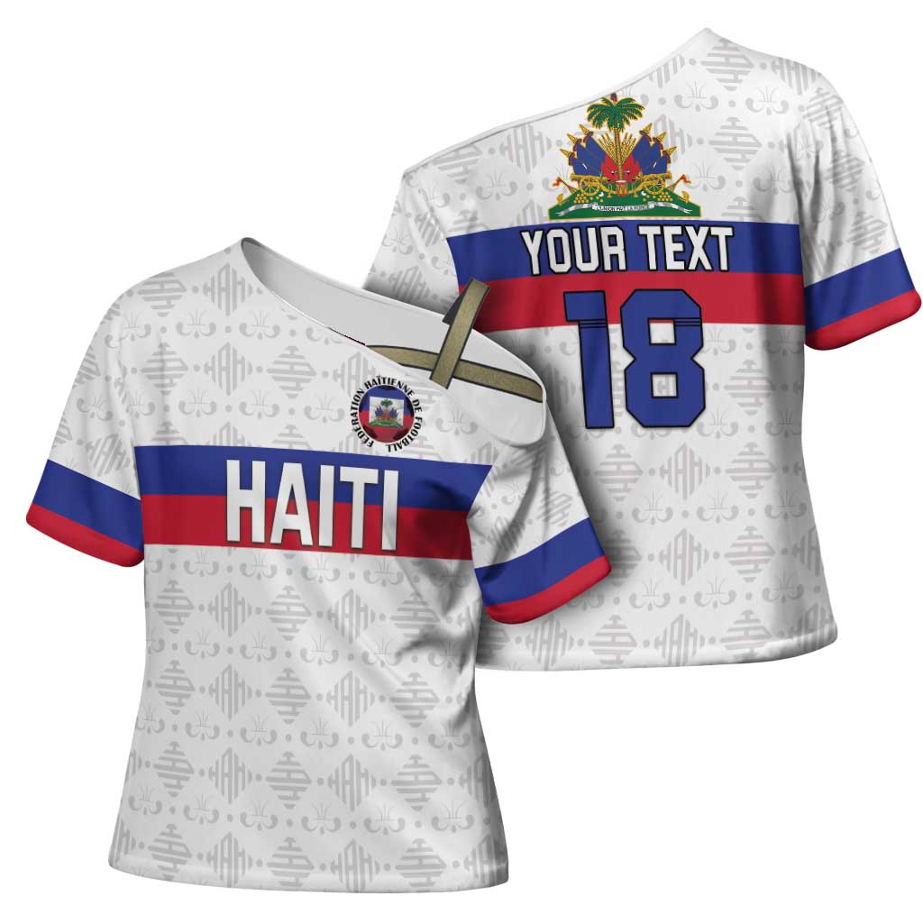 Custom Afro Haiti Football Cross Shoulder Shirt Ekip Foutbol Ayiti