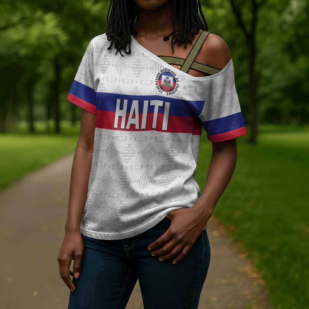 Custom Afro Haiti Football Cross Shoulder Shirt Ekip Foutbol Ayiti