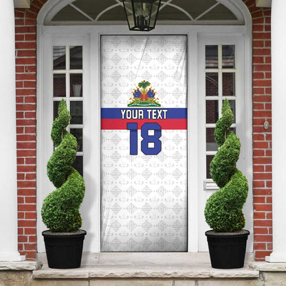Custom Afro Haiti Football Door Cover Ekip Foutbol Ayiti