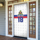 Custom Afro Haiti Football Door Cover Ekip Foutbol Ayiti