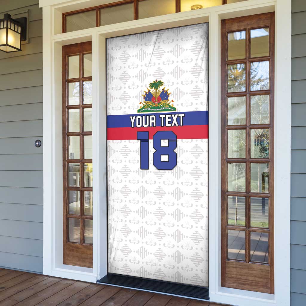 Custom Afro Haiti Football Door Cover Ekip Foutbol Ayiti