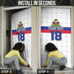 Custom Afro Haiti Football Door Cover Ekip Foutbol Ayiti