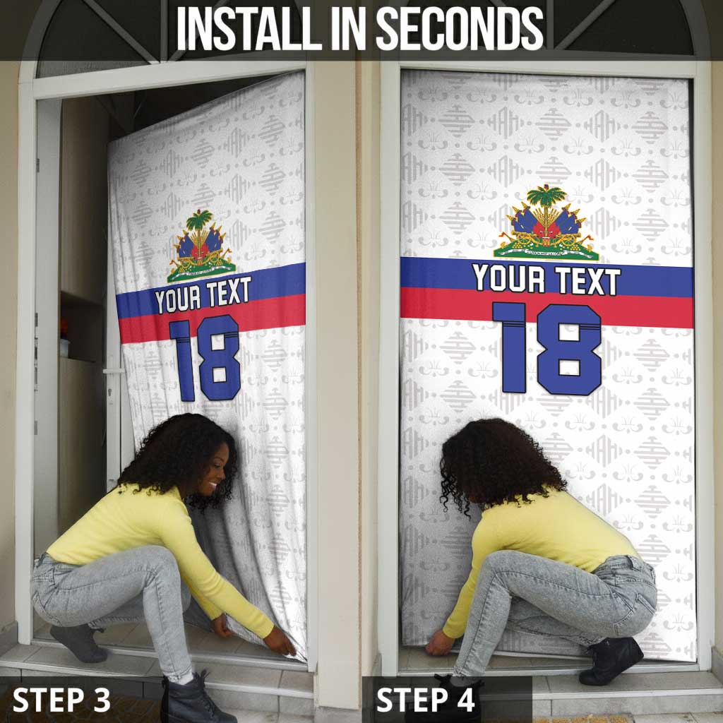 Custom Afro Haiti Football Door Cover Ekip Foutbol Ayiti