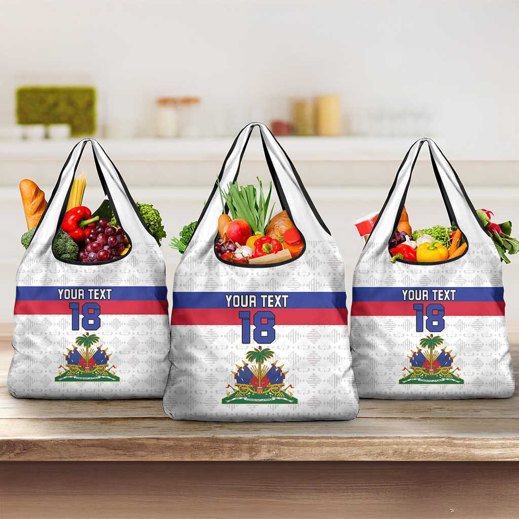 Custom Afro Haiti Football Grocery Bag Ekip Foutbol Ayiti - African Pride