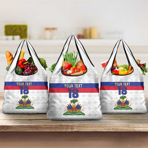Custom Afro Haiti Football Grocery Bag Ekip Foutbol Ayiti - African Pride