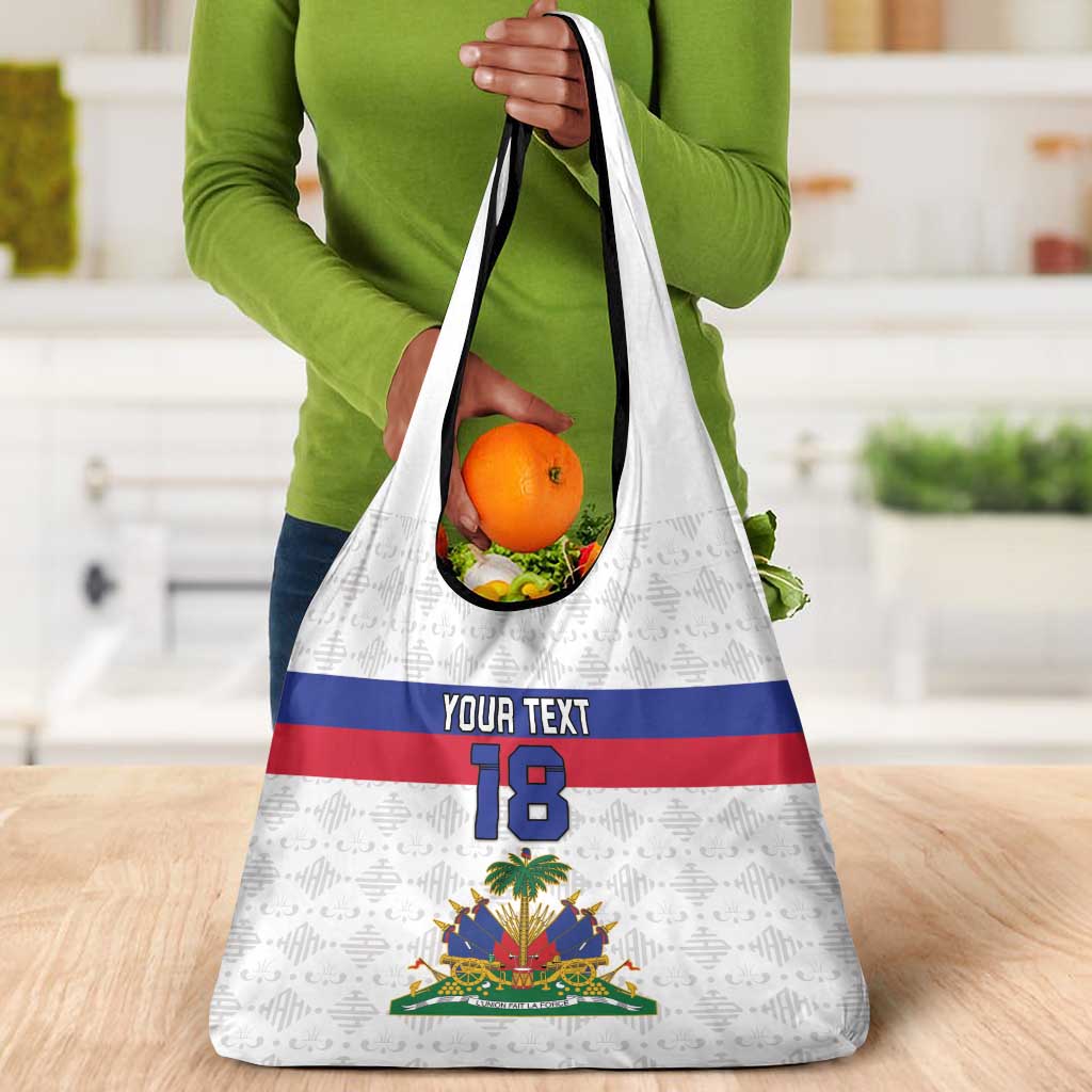 Custom Afro Haiti Football Grocery Bag Ekip Foutbol Ayiti - African Pride