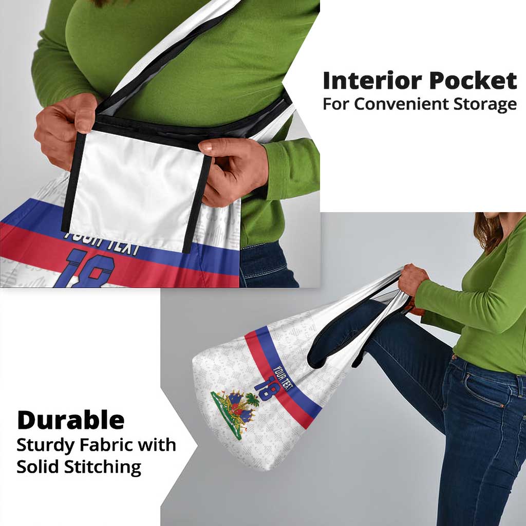 Custom Afro Haiti Football Grocery Bag Ekip Foutbol Ayiti - African Pride