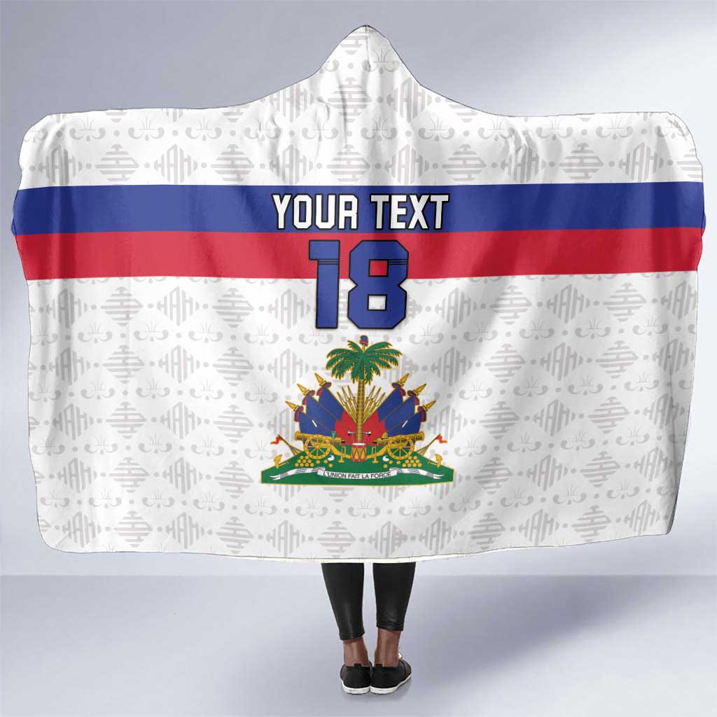 Custom Afro Haiti Football Hooded Blanket Ekip Foutbol Ayiti - African Pride