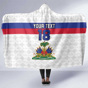 Custom Afro Haiti Football Hooded Blanket Ekip Foutbol Ayiti - African Pride